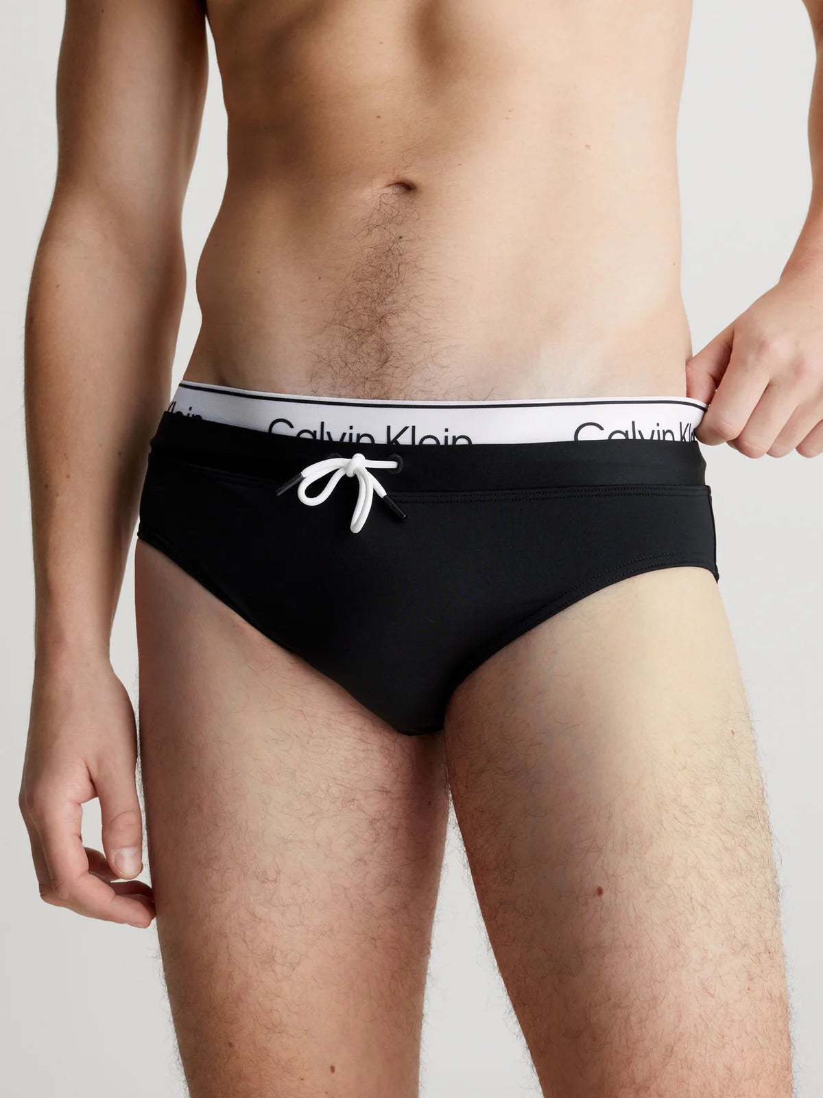Costume Slip Elastico Logo, Nero/Bianco - Calvin Klein
