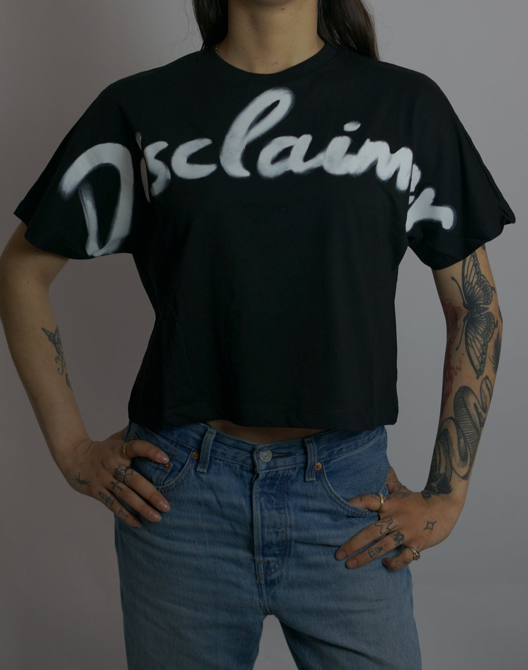T-shirt Logo, Nero/Bianco - Disclaimer