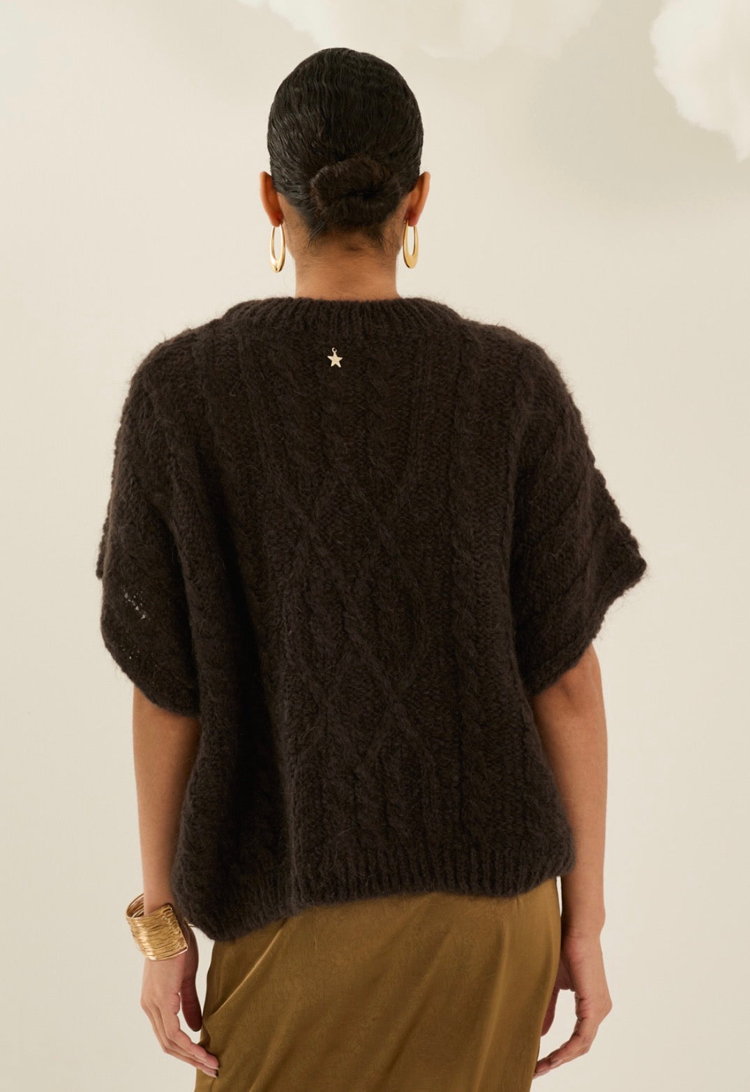 Maglione Smanicato In Mohair, Moro - Souvenir