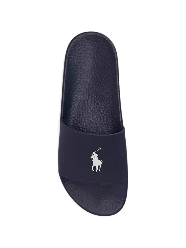Ciabatta Logo Pony, Blu Navy/Bianco -