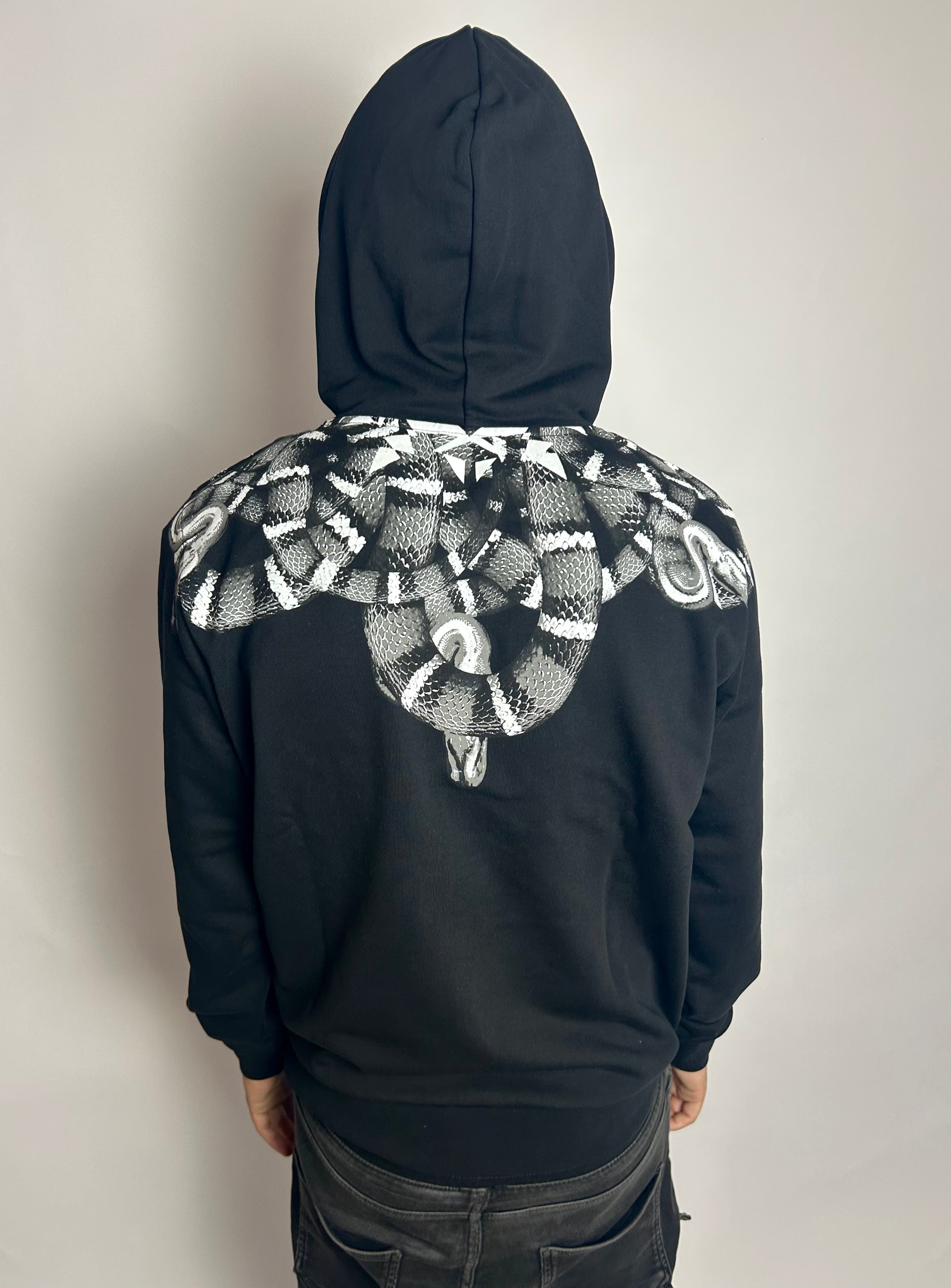 Hoodie Zip Snake, Jet Black - County Of Milan