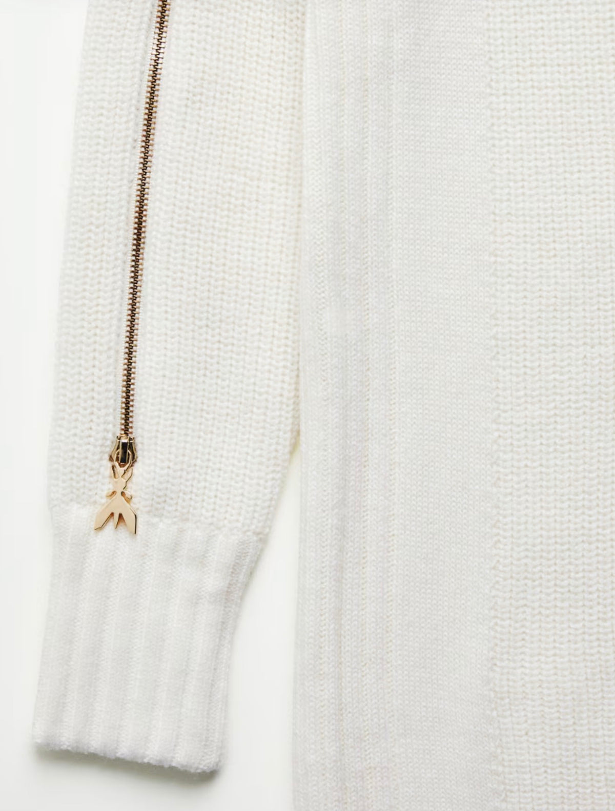 Abito Mini In Misto Lana Con Zip, Vanilla Ice - Patrizia Pepe