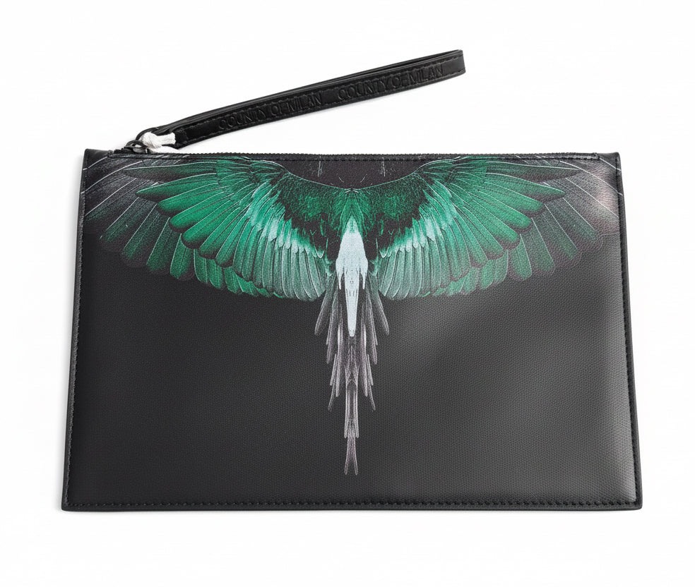 Pochette Green Wings, Nero - County Of Milan