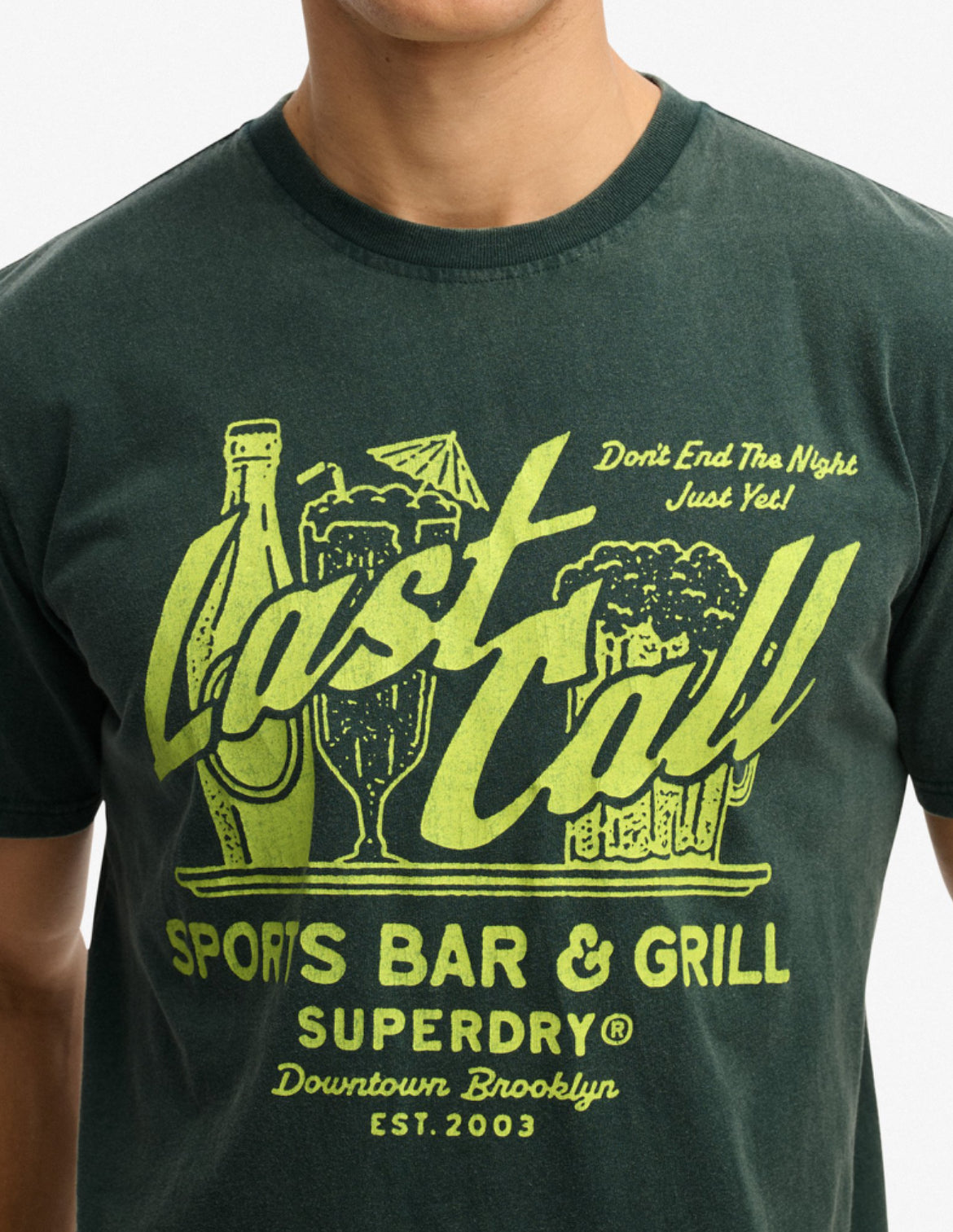 T-shirt Logo, Verde Bosco - Superdry
