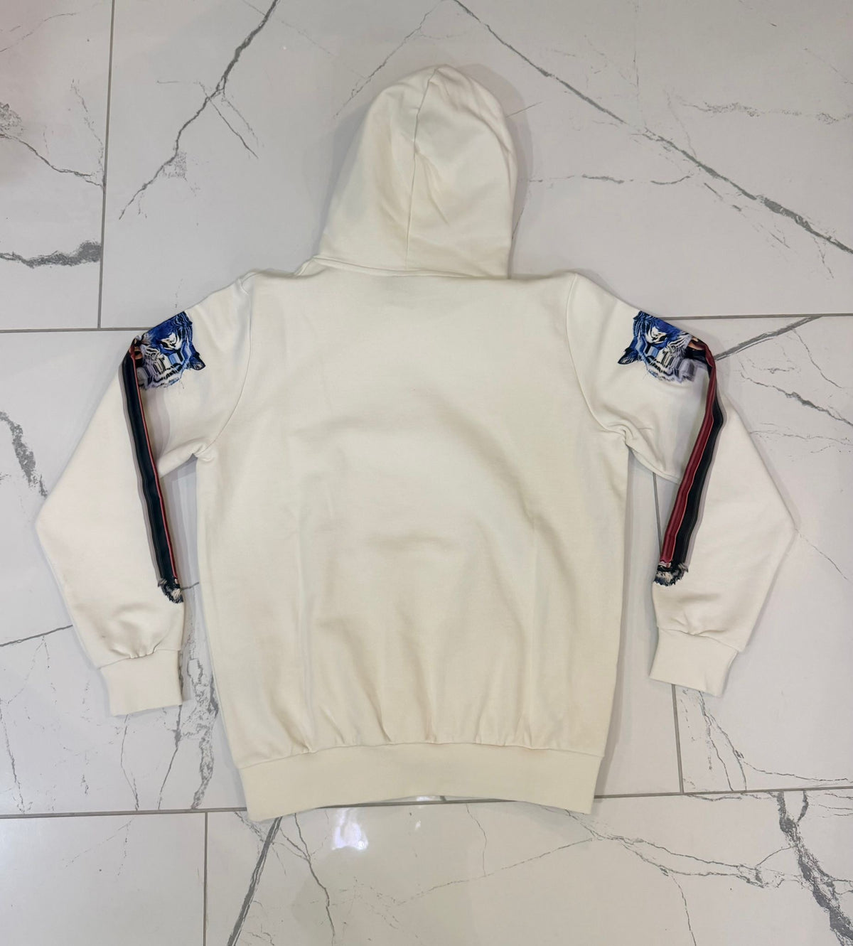 Hoodie Logo&Tiger, Bianco - County of Milan