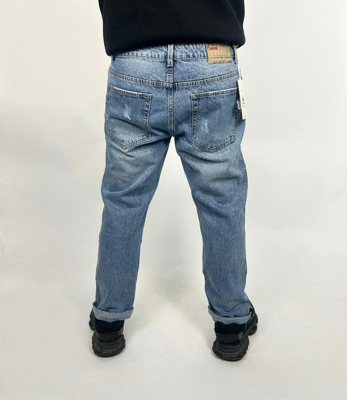 Jeans Dritto Lavaggio Chiaro - Landek