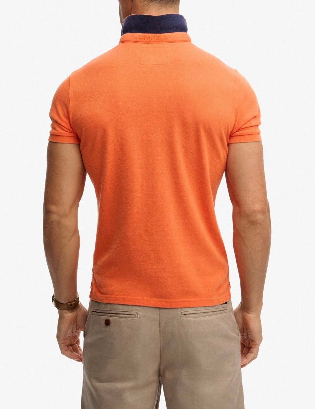 Polo Logo, Arancio/Blu - Superdry
