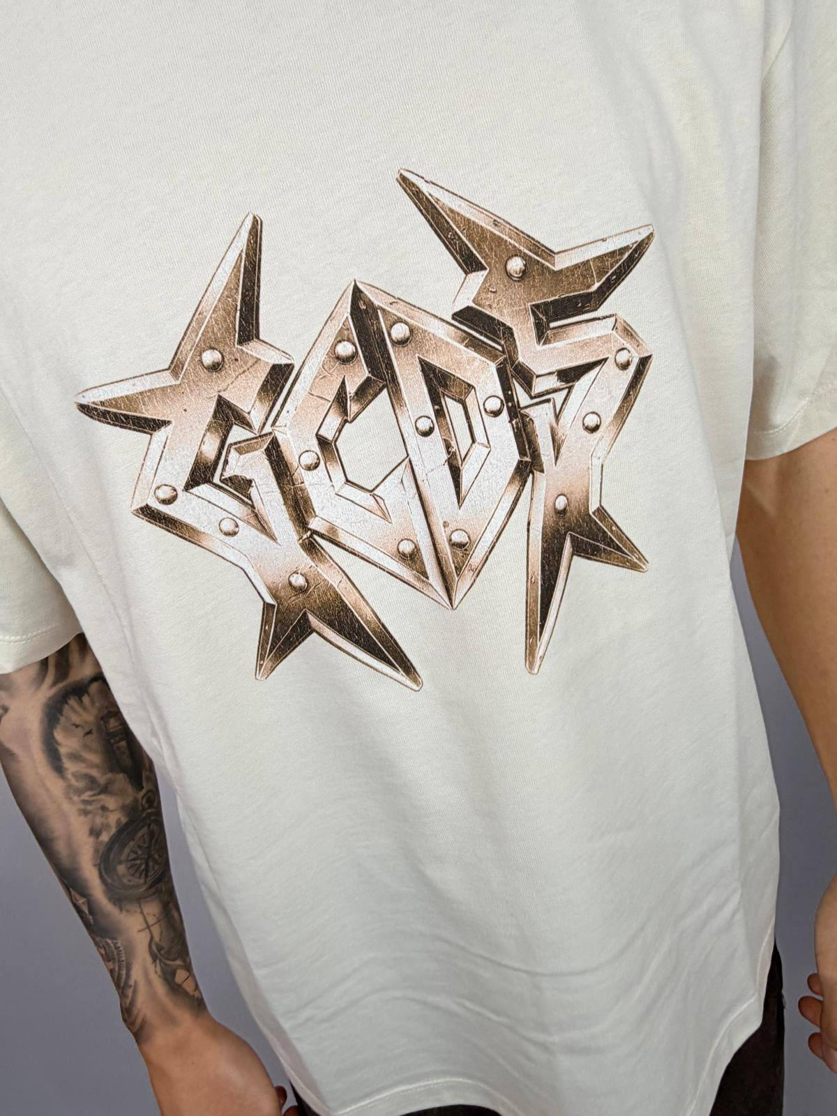 Bulletproof T-shirt, Beige - GCDS