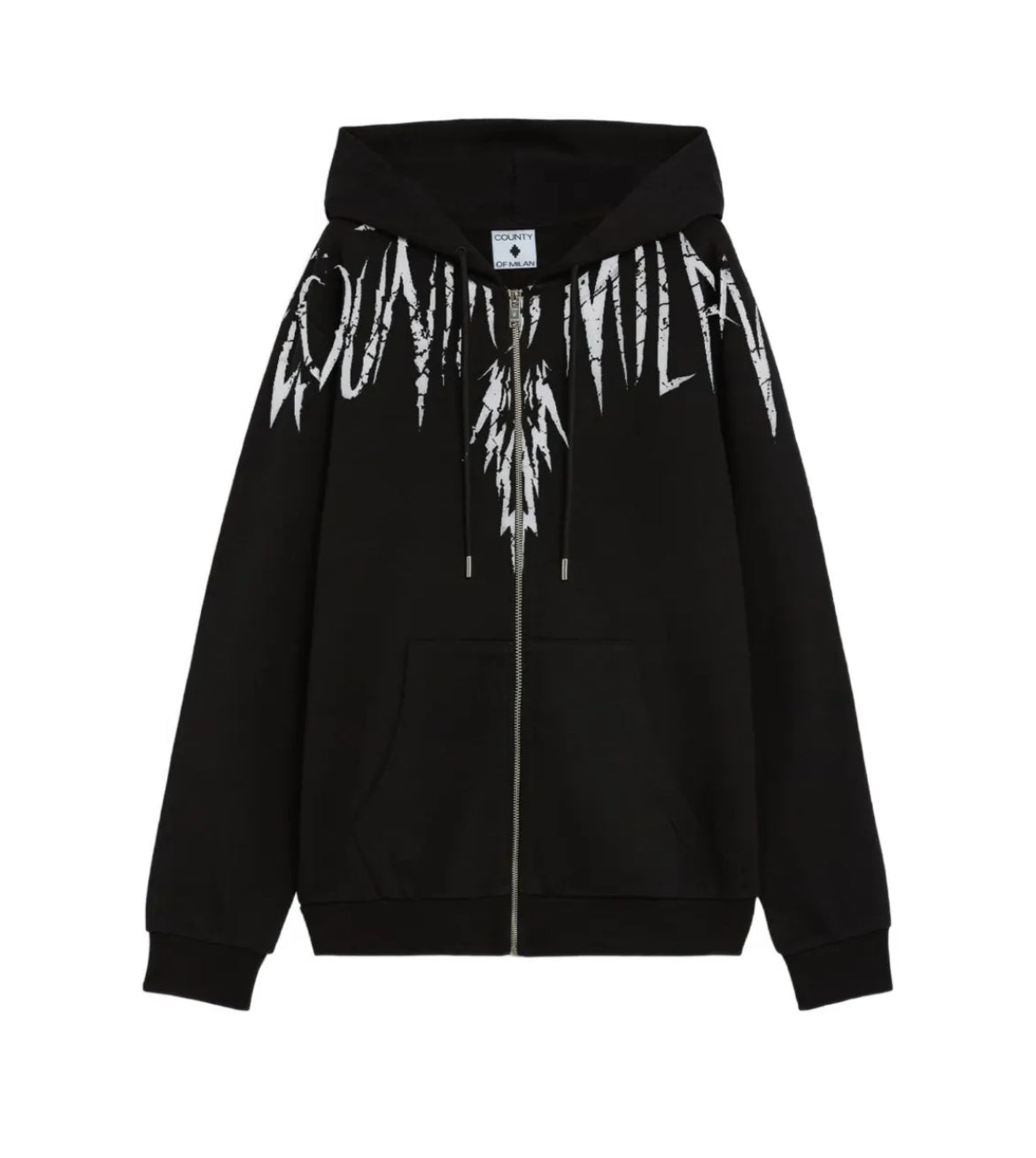 Hoodie Zip Logo Stylized - County Of Milan