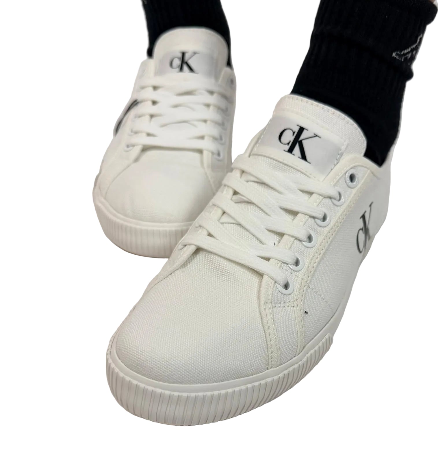 Sneakers Tela, Bianco - Calvin Klein