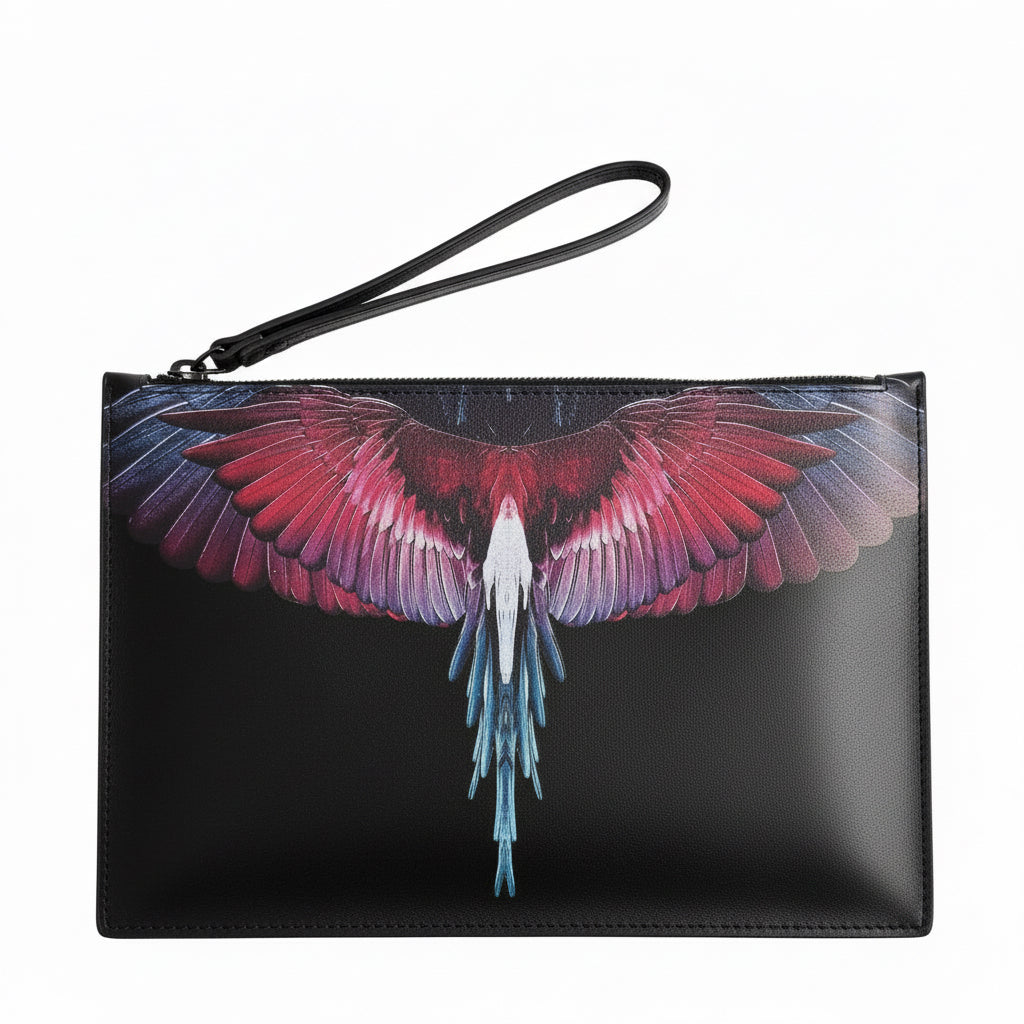 Pochette Pink/Red Wings, Nero - County Of Milan