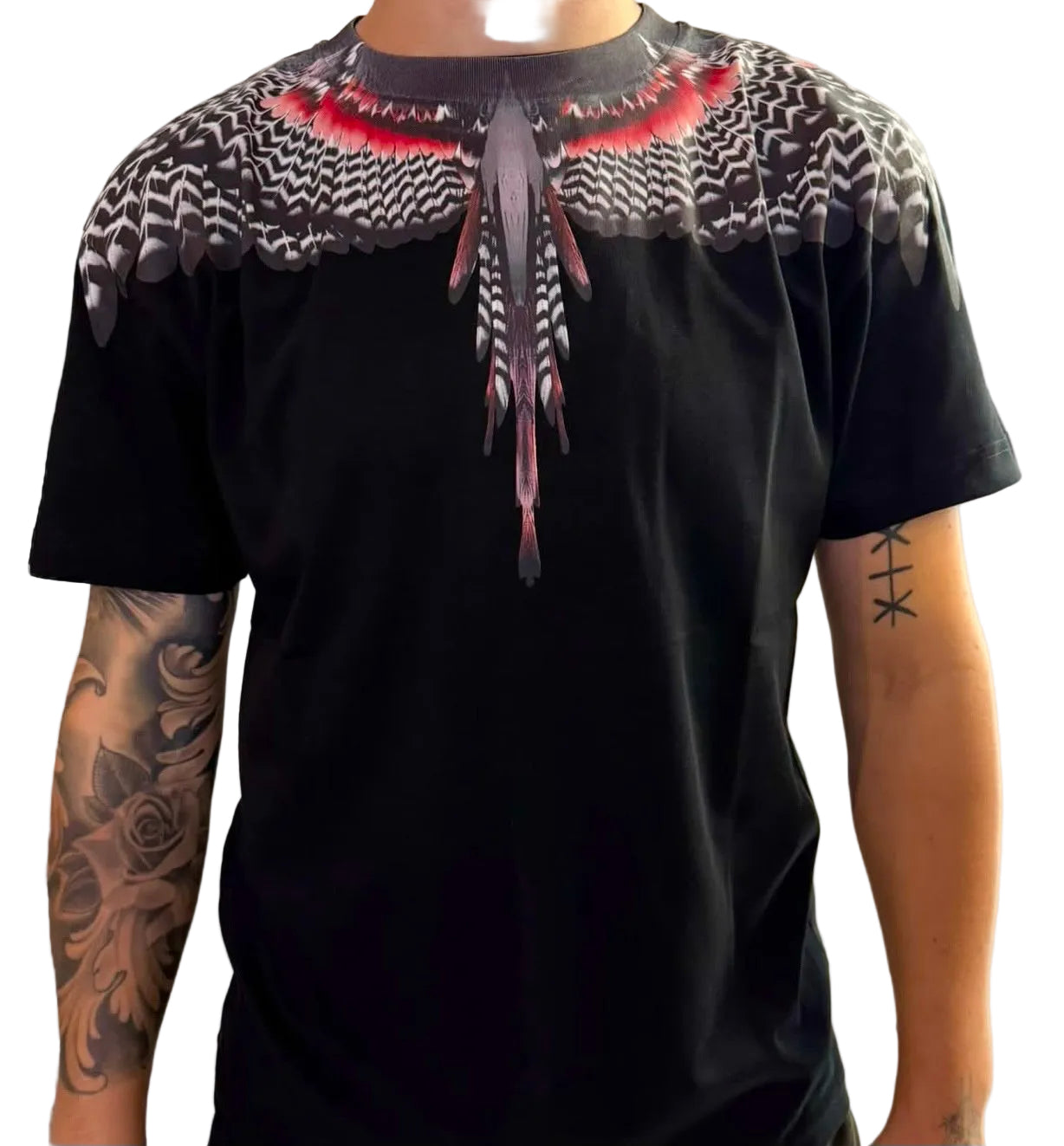 T-shirt Red/Black Wings, Nero - County of Milan