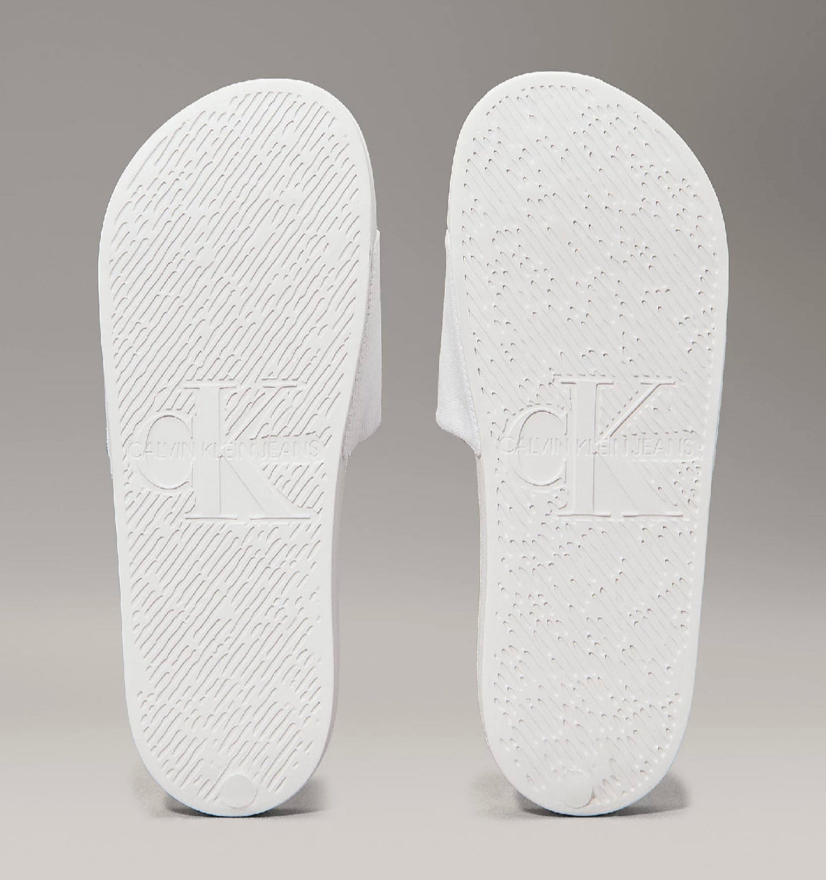 Ciabatta Tela Logo, Bianco/Nero - Calvin Klein