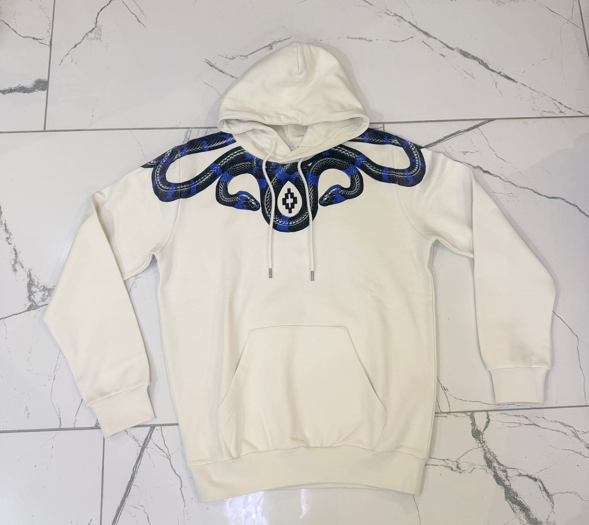 Hoodie Black/Blue Snake, Bianco - County of Milan