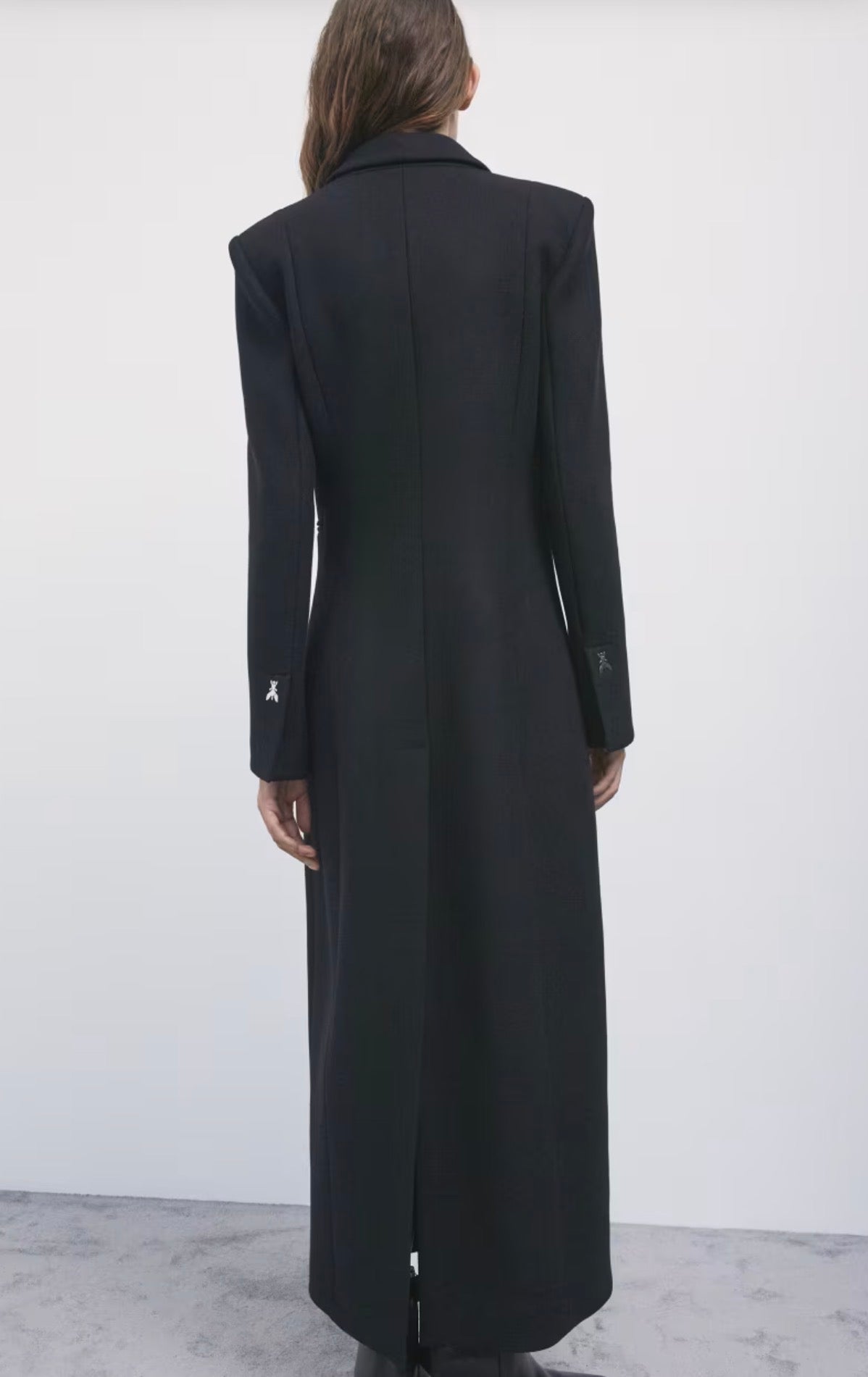 Cappotto Lungo Misto Lana, Nero - Patrizia Pepe