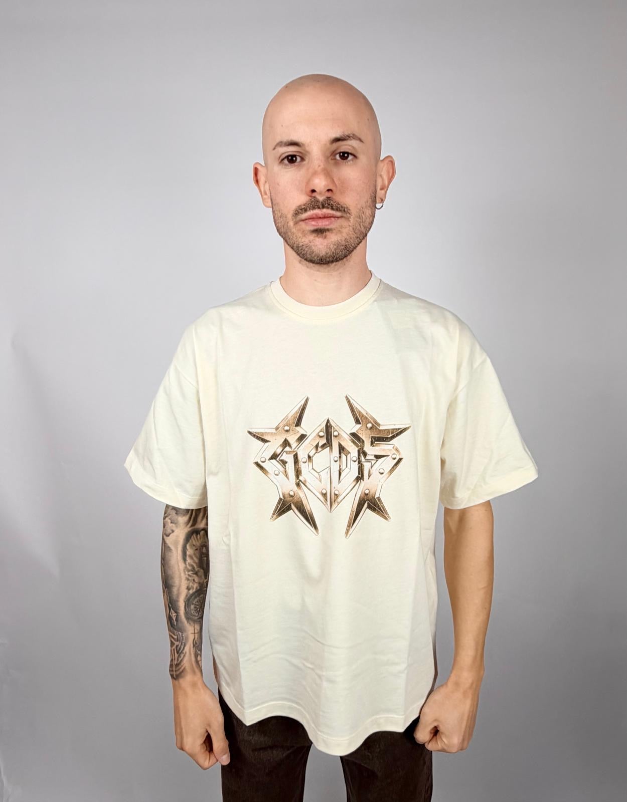 Bulletproof T-shirt, Beige - GCDS
