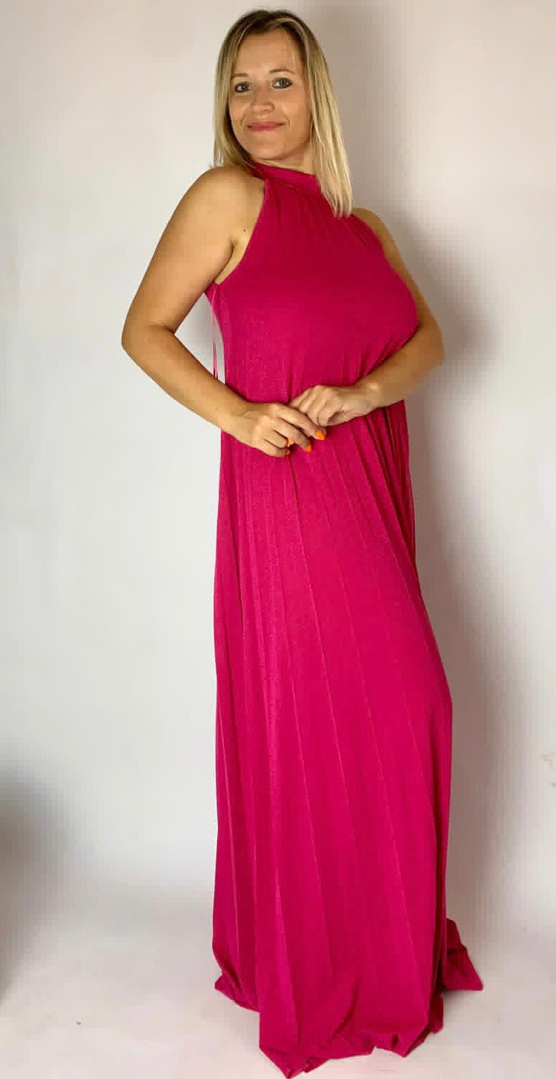 Abito Lurex, Fucsia - White Wise