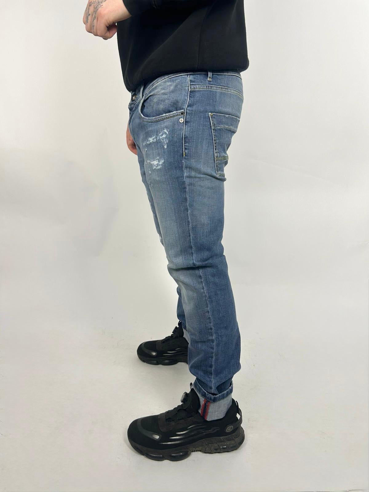 Jeans Lavaggio Blu Denim Rotture Chiuse - Take Two