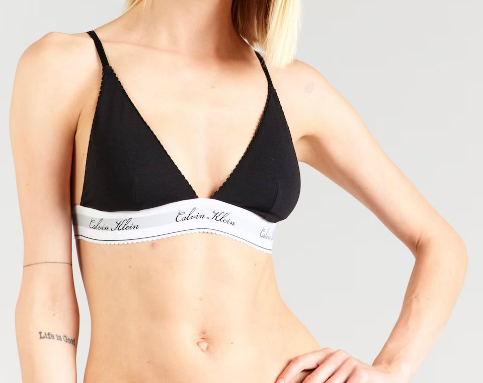 Reggiseno Triangolo Lightly Lined, Icon Cotton Modal, Nero - Calvin Klein