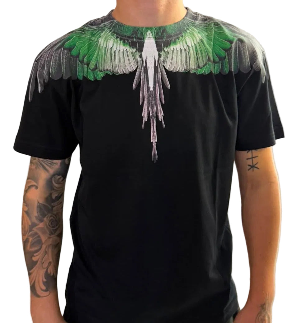 T-shirt Green Wings, Nero - County Of Milan