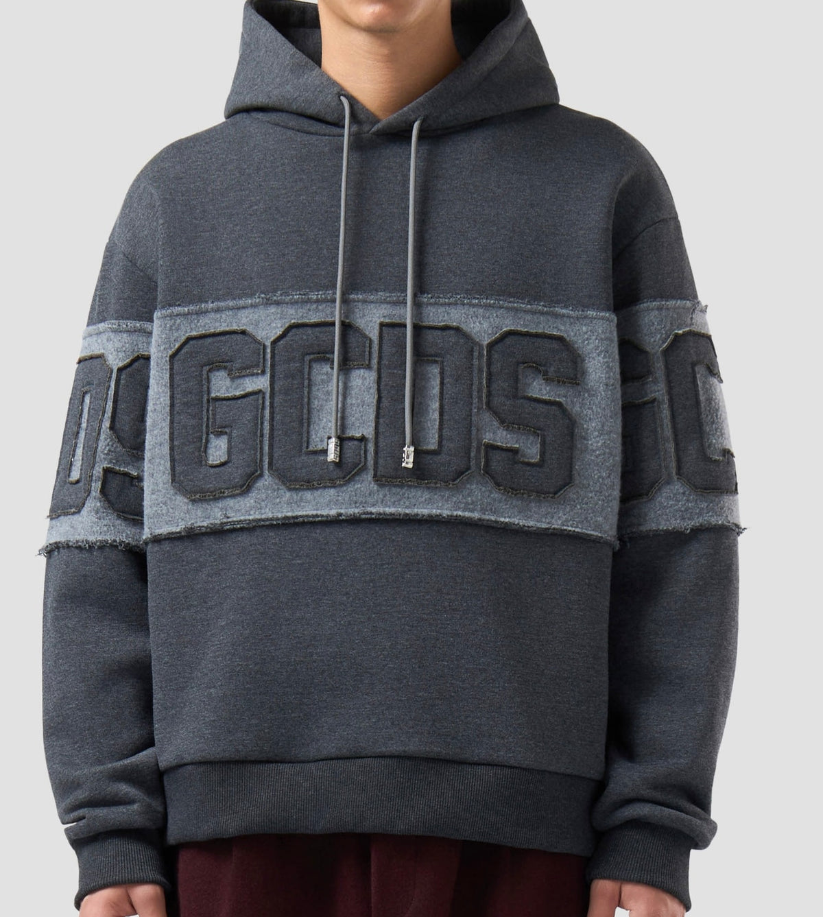 Hoodie Patch Logo, Grey - GCDS