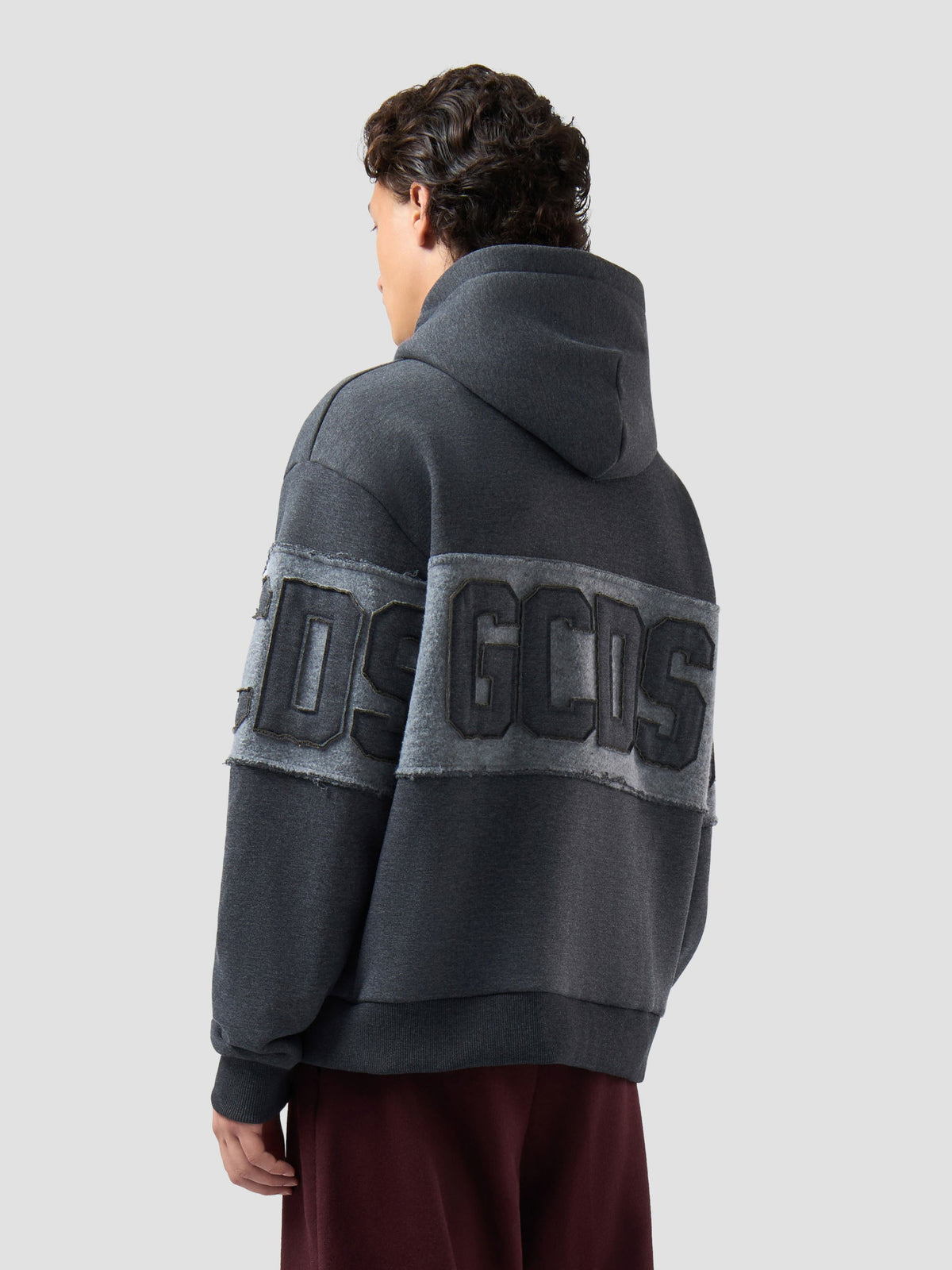 Hoodie Patch Logo, Grey - GCDS