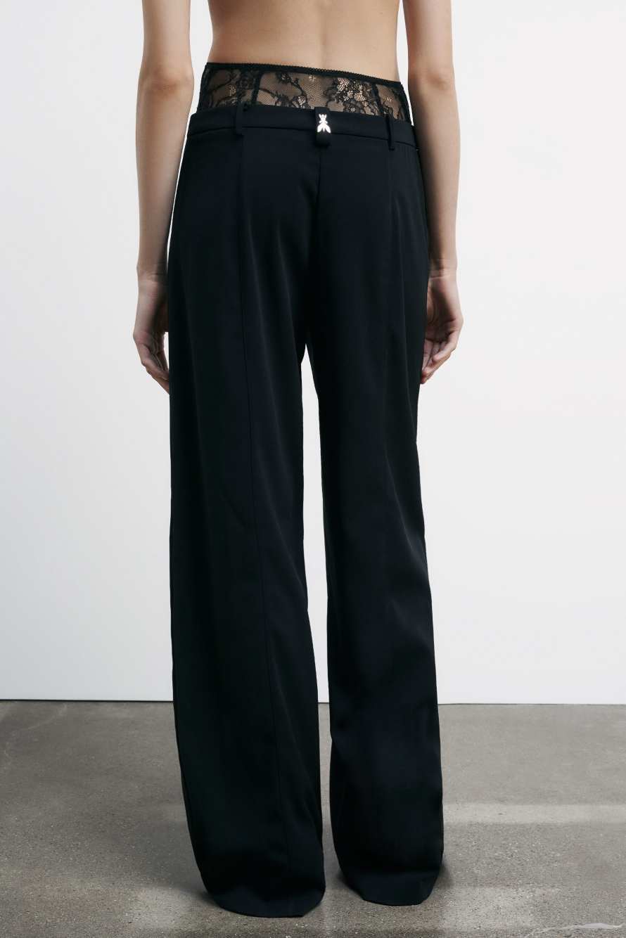 Pantaloni a vita bassa con pizzo - Patrizia Pepe