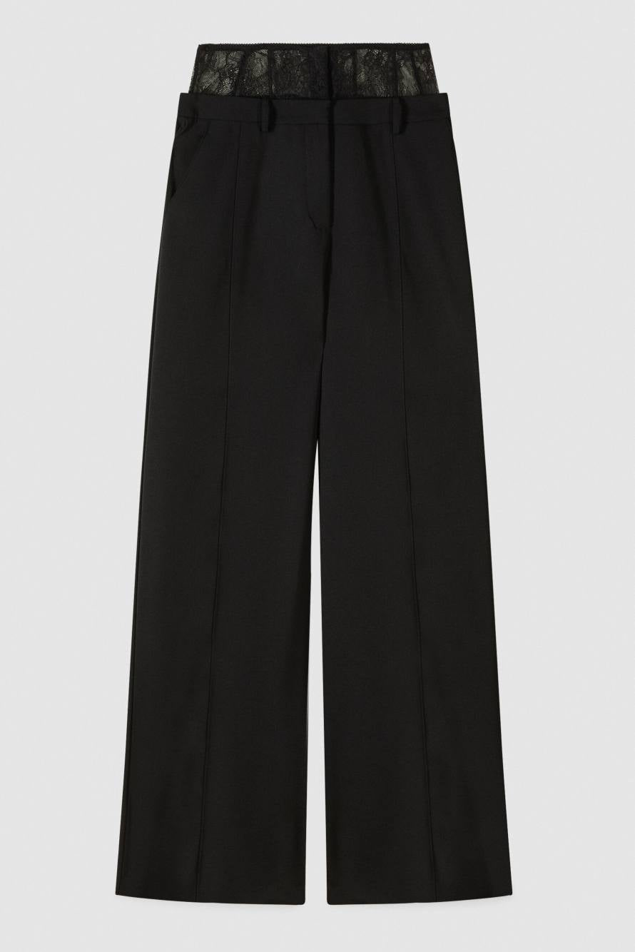 Pantaloni a vita bassa con pizzo - Patrizia Pepe